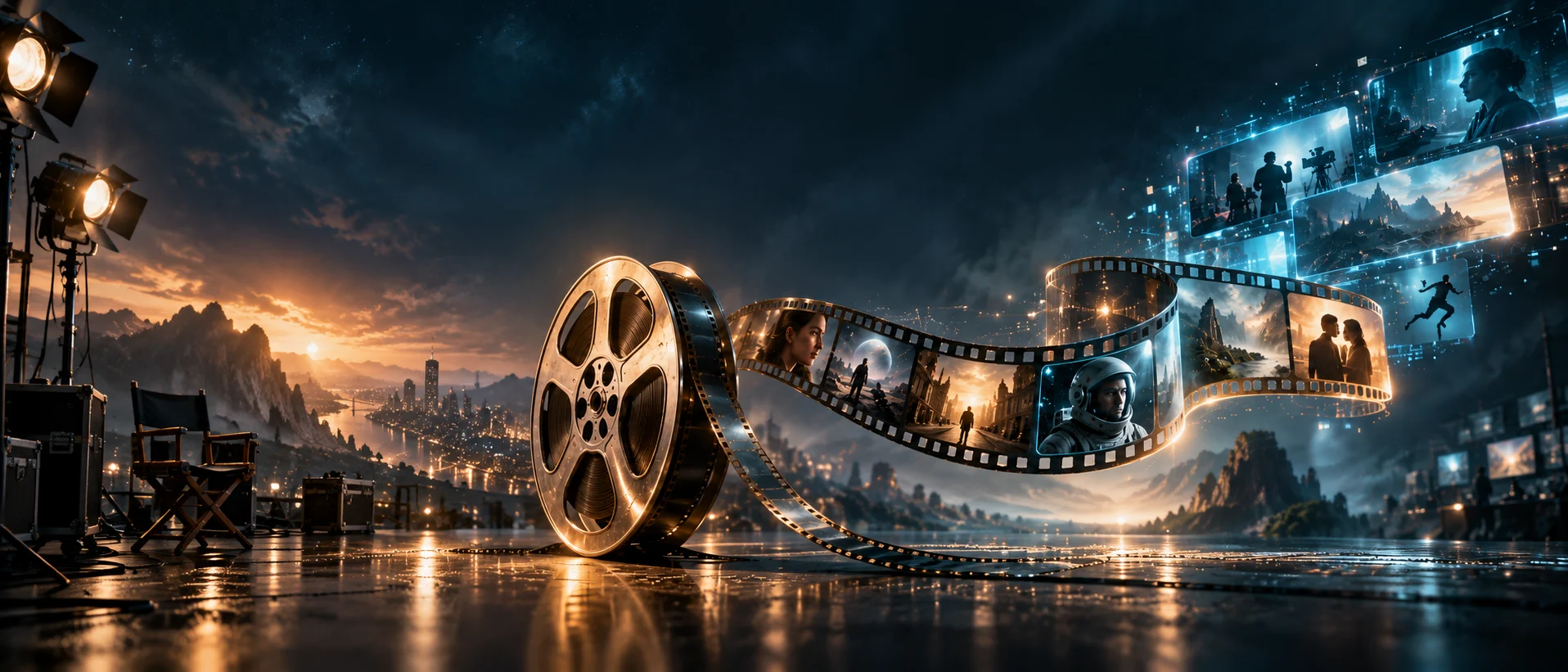 Ambiente cinematográfico para crear escenas, películas y vídeos con inteligencia artificial